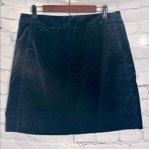 J. Crew Navy Blue Velvet Skirt Size 14 Excellent Condition